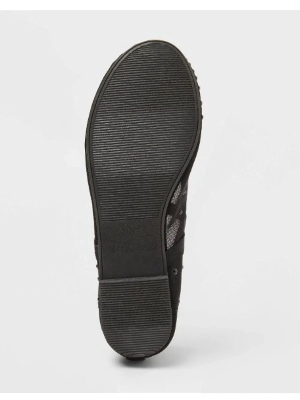 Black Mesh Mary Jane Ballet Flat with Crystal Accents Art Class